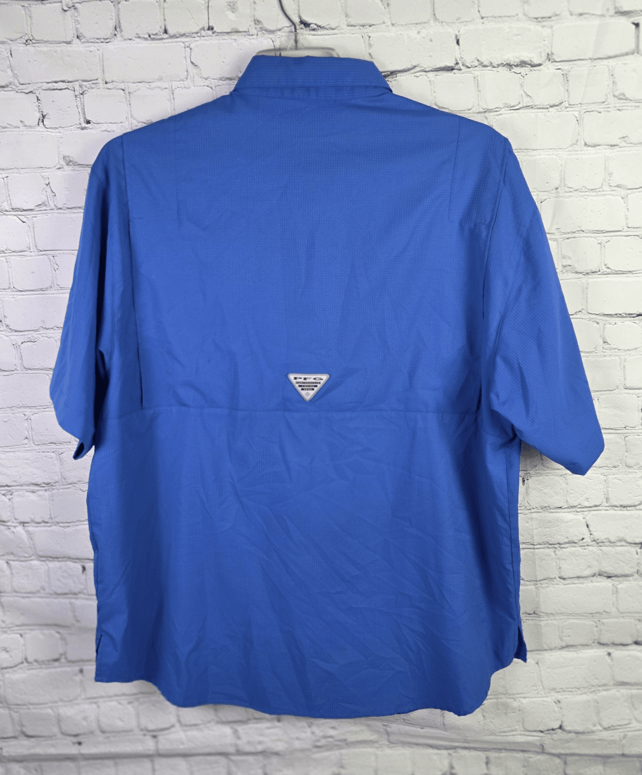 Columbia Men's Large Blue PFG Omni-Shade Vented Classic Fit S/S Button Up Shirt - Thumbnail 11