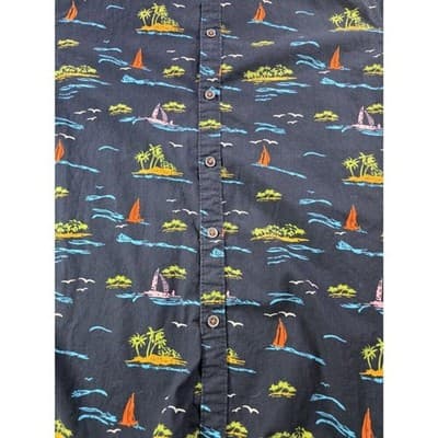 Denim & Flower Men's Large Ricky Singh Blue Slim Fit Button‎ Up Shirt - Thumbnail 2