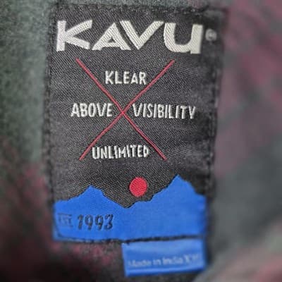 Kavu Men’s Size XL Red & Green Long Sleeve Flannel Shirt * Flawed * - Thumbnail 4