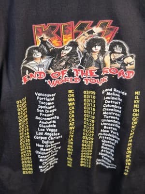 Vintage KISS End Of The Road World Tour Size Large T-Shirt - Thumbnail 4