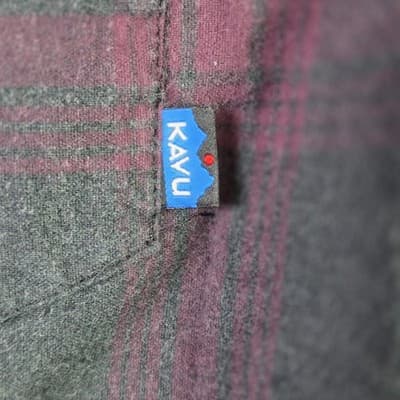 Kavu Men’s Size XL Red & Green Long Sleeve Flannel Shirt * Flawed * - Thumbnail 2