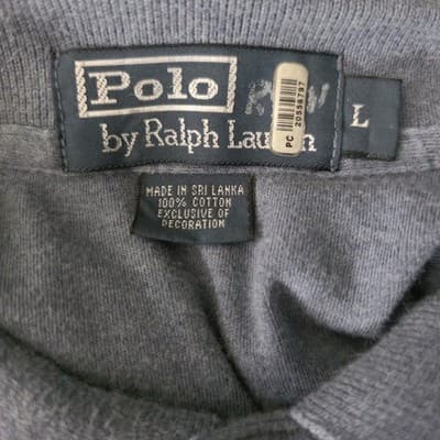Polo Ralph Lauren Men's Large Blue/Gray Long Sleeve Pullover - Thumbnail 4