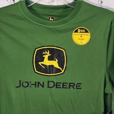 John Deere Green Boy's Green 14-16 Long Sleeve Shirt - Thumbnail 2