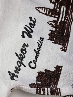 Angkor Men's XL Camobia Kingdom of Wonder Cotton Graphic Shirt - Thumbnail 3