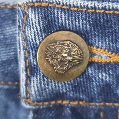 ED HARDY Women's Size 28 Distressed Retro Painted Denim Shorts - Thumbnail 2