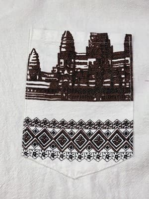 Angkor Men's XL Camobia Kingdom of Wonder Cotton Graphic Shirt - Thumbnail 4