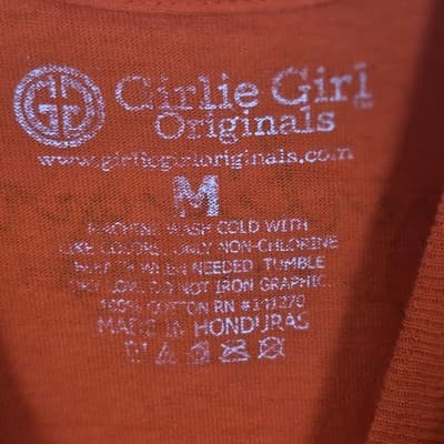 Girlie Girl Originals Medium Orange "Moo Boo" Short Sleeve T-Shirt - Thumbnail 3