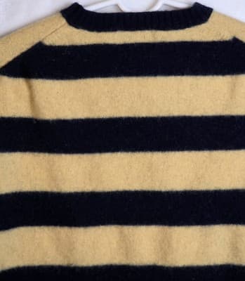 Daniel Cremieux Youth Blue & Yellow Striped Wool Sweater XXL /TTG With Flaws - Thumbnail 5