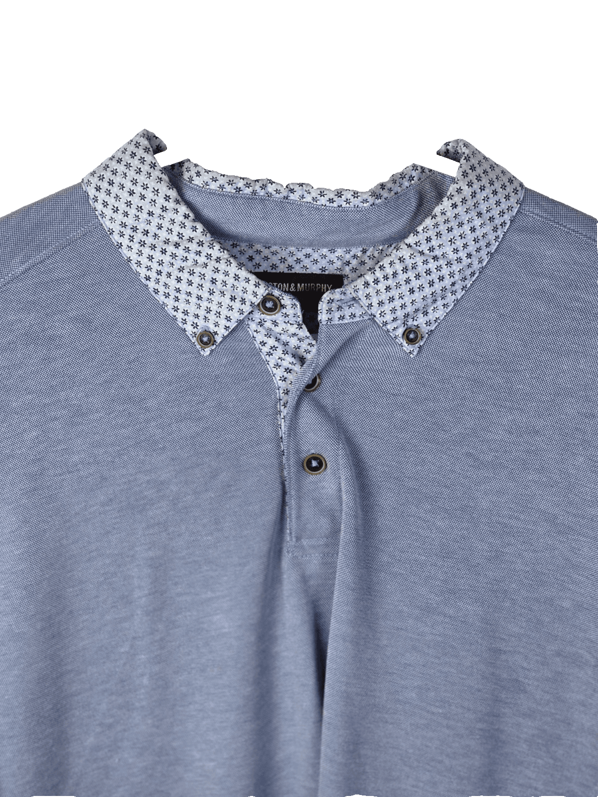 Johnston & Murphy Men's XL Light Blue Short Sleeve Shirt - Thumbnail 2