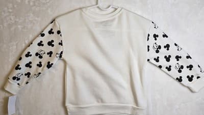 Disney Mickey Mouse 5T XOXO Valentines Fleece Pullover Sweatshirt Pocket - Thumbnail 5