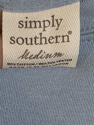 Simply Southern Women's Medium Blue Long SleeveSweatshirt - Thumbnail 3