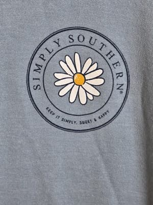 Simply Southern Women's Medium Blue Long SleeveSweatshirt - Thumbnail 2