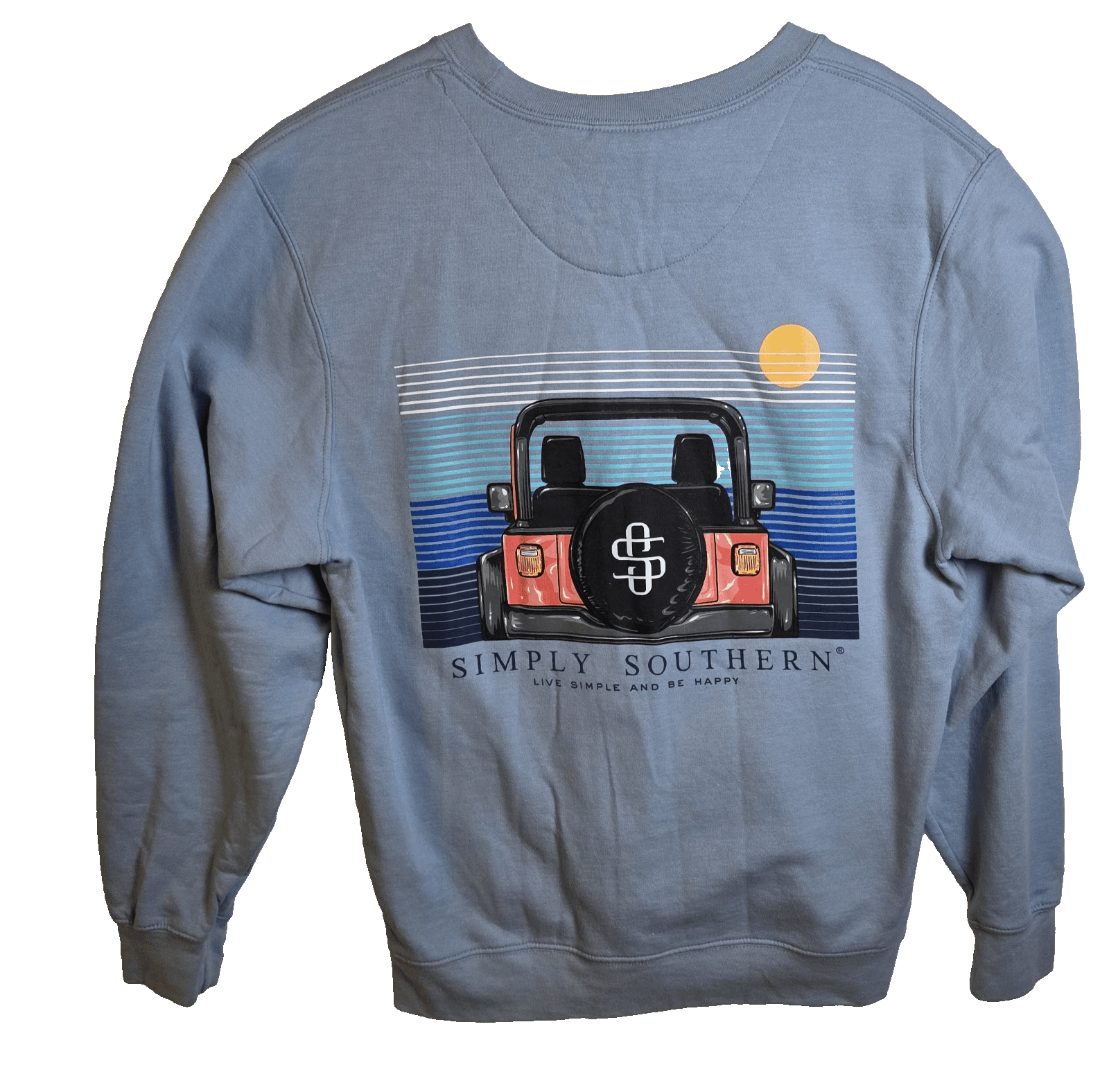 Simply Southern Women's Medium Blue Long SleeveSweatshirt - Thumbnail 5