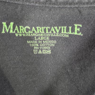 Vtg Margaritaville Jimmy Buffet Sz Large Emeral Green T-Shirt - Thumbnail 5