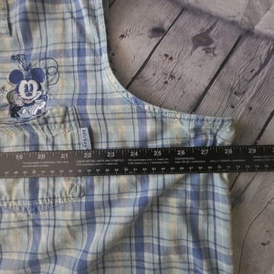 Mickey Unlimited Women's Sz 26W/28W Blue Plaid Button Up Sleeveless Shirt - Thumbnail 6