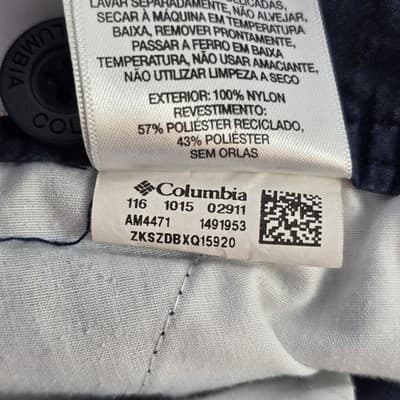 Columbia Men's Size 38 Navy Blue Casual Shorts 10" Inseam - Thumbnail 3