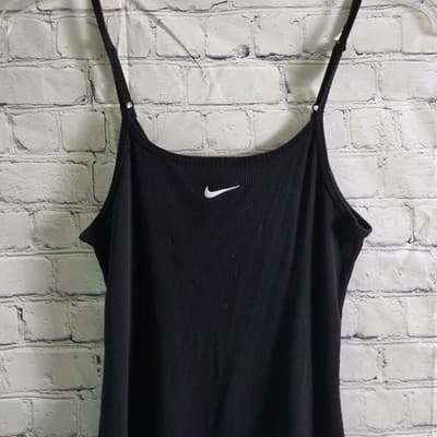 Nike Women’s Sz Small Ribbed Stretch Cotton Mini Dress - Thumbnail 2