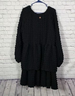 Simply Southern Women's XXL Black Bubble Dress NWT - Thumbnail 6