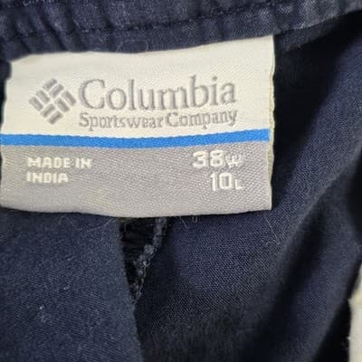 Columbia Men's Size 38 Navy Blue Casual Shorts 10" Inseam - Thumbnail 2