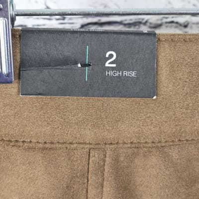 Maurices Sz 2 Soft Faux Suede Sailor Pocket Zipper Short Skirt in Fawn - Thumbnail 7