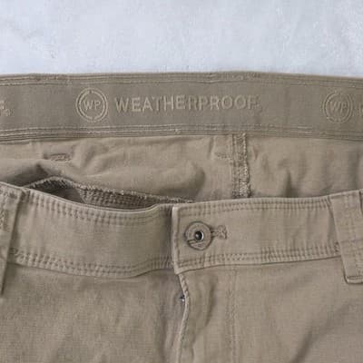 Weatherproof Men's 38 Khaki Flat Front Chino Shorts - Thumbnail 5