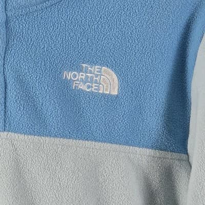 The Northface Glacier Youth XL 1/4 Zip Blue Long Sleeve Fleece Pullover - Thumbnail 3