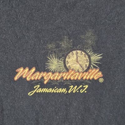 Vtg Margaritaville Jimmy Buffet Sz Large Emeral Green T-Shirt - Thumbnail 3