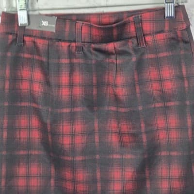 Maurices Women's XS Red/Black Plaid Mini Skirt - Thumbnail 2