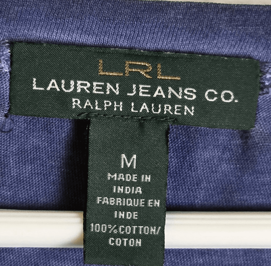 Lauren Ralph Lauren Women's Blue Boat Neck Top, Size M, Short Sleeve - Thumbnail 2