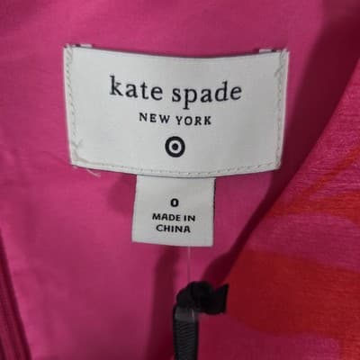 Kate Spade Women's Size 0 Classic Rose Peplum Midi Dress NWT - Thumbnail 3