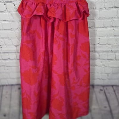 Kate Spade Women's Size 0 Classic Rose Peplum Midi Dress NWT - Thumbnail 4
