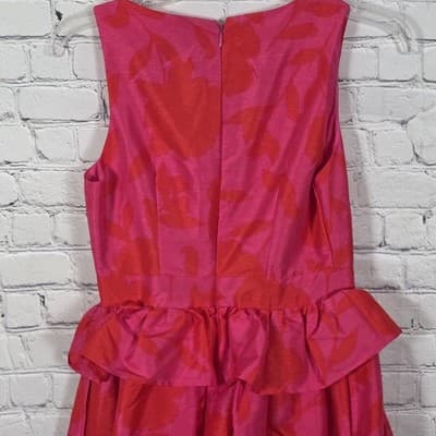 Kate Spade Women's Size 0 Classic Rose Peplum Midi Dress NWT - Thumbnail 6