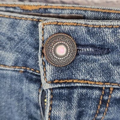 Bit Bridle Women's Sz 8 Blue Denim Mini Skirt - Thumbnail 2