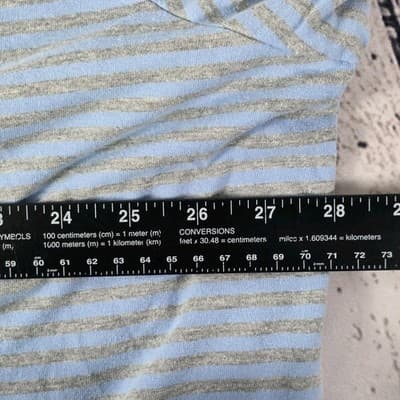 Vtg Mickey Women's Sz 26 Blue Striped Embroidered Shirt - Thumbnail 7