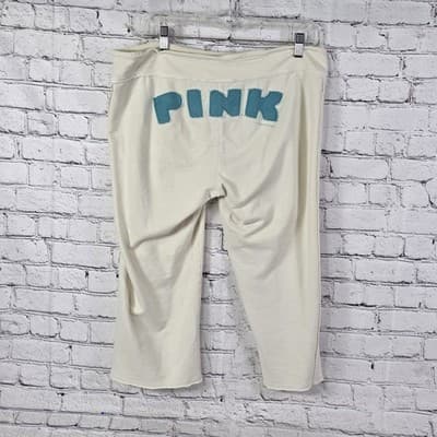 Vtg Victorias Secret Pink Women's Medium Cropped Capri Lounge Pants - Thumbnail 5