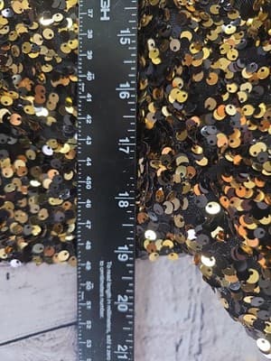 City Chic Women's XS/14 Gold Sequin V-Neck Glam Dress - Thumbnail 9