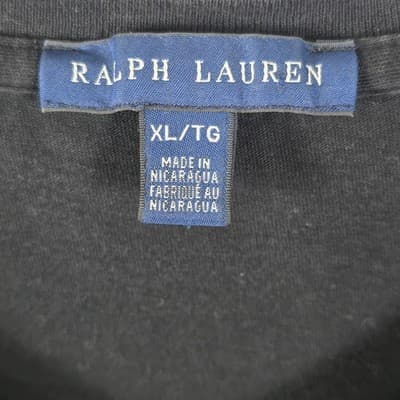 Ralph Lauren Sport Women's XL Black V-Neck Short Sleeve Top - Thumbnail 3