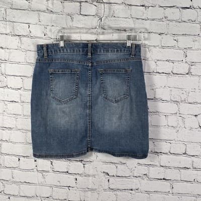 Bit Bridle Women's Sz 8 Blue Denim Mini Skirt - Thumbnail 7