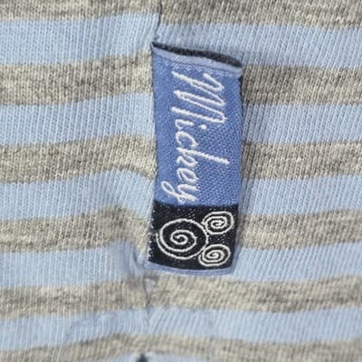 Vtg Mickey Women's Sz 26 Blue Striped Embroidered Shirt - Thumbnail 6