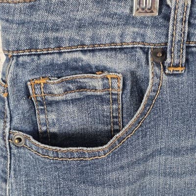 Bit Bridle Women's Sz 8 Blue Denim Mini Skirt - Thumbnail 3