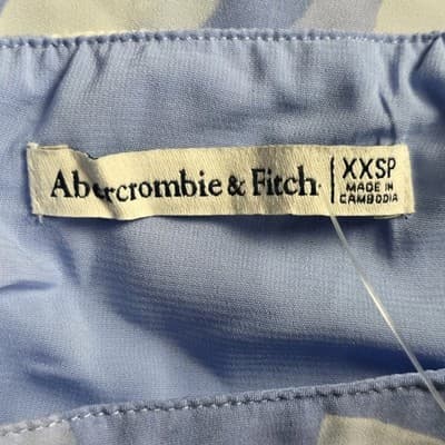 Abercrombie & Fitch Sz XXSP Blue White Abstract Brushstroke Wrap Maxi Skirt - Thumbnail 5