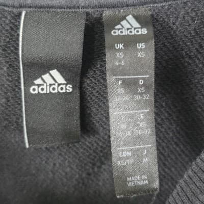 Adidas Women's XS LS Crop Top Sweatshirt - Thumbnail 3