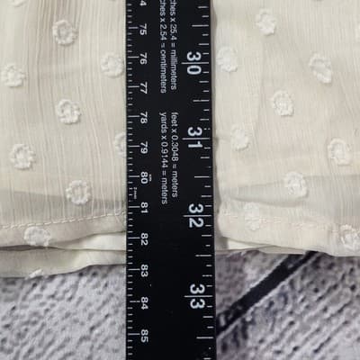Forever 21 Size Small Ivory Textured Mini Dress - Thumbnail 6