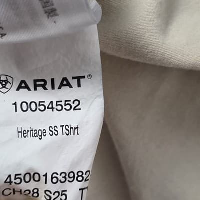 Ariat Women's Small Beige Heritage Round Up Graphic Boyfriend T-Shirt - Thumbnail 6