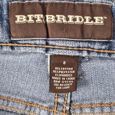Bit Bridle Women's Sz 8 Blue Denim Mini Skirt - Thumbnail 4