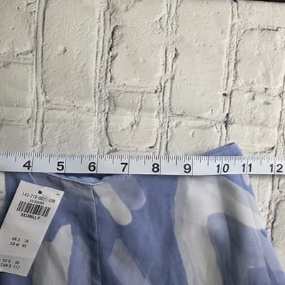 Abercrombie & Fitch Sz XXSP Blue White Abstract Brushstroke Wrap Maxi Skirt - Thumbnail 7