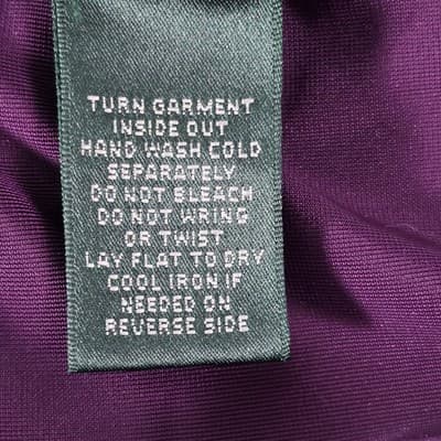 Lauren Ralph Lauren Women’s PM Purple Velvet Keyhole Front Blouse Tunic Top - Thumbnail 4