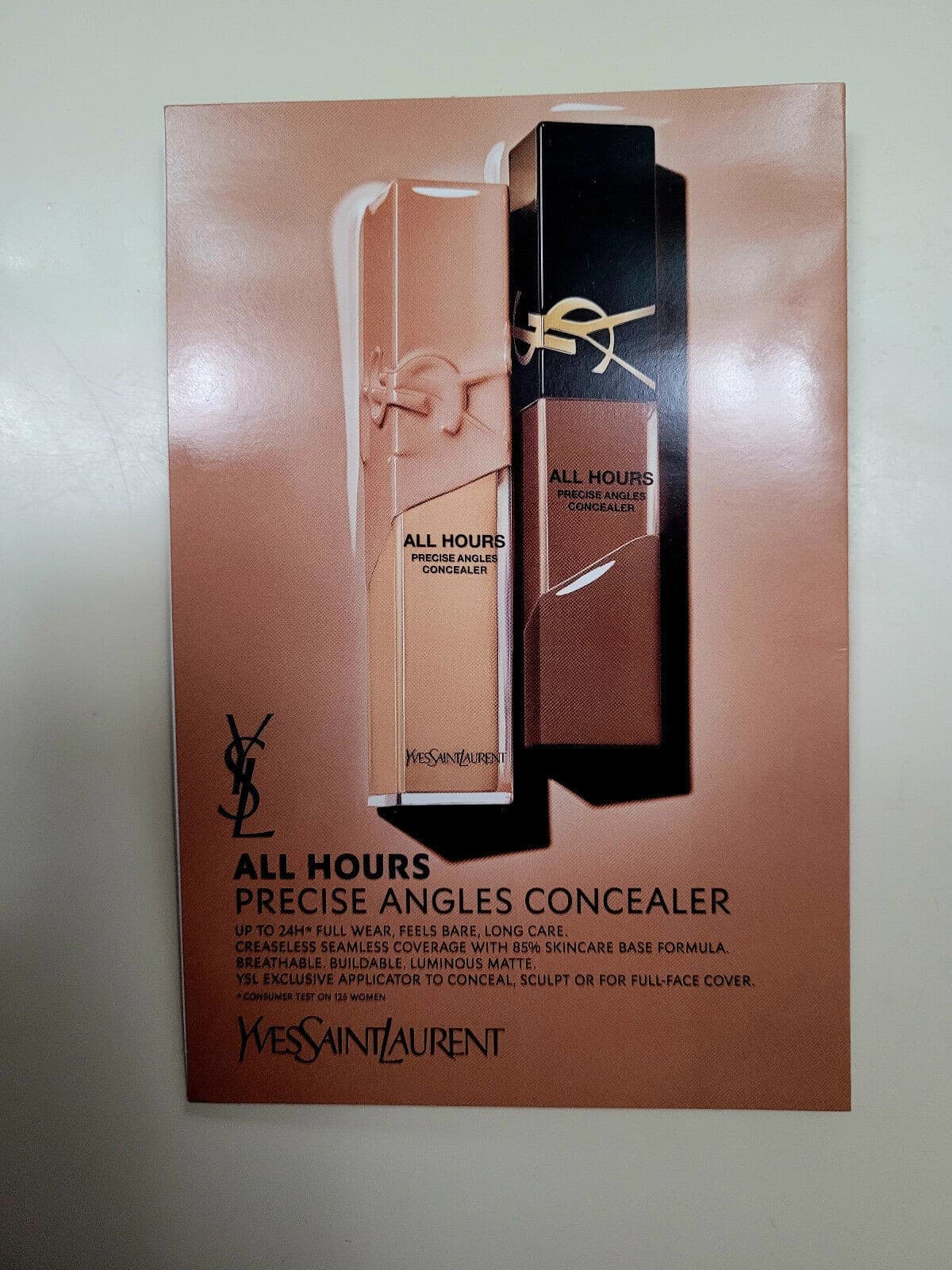 Yves Saint Laurent All Hours Precise Angles Concealer 6 Samples Card - Thumbnail 2