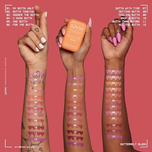 NYX Professional Makeup Buttermelt Blush - Feeling Butta - 0.17oz: Illuminating, Vegan, Contains Shea Butter, Buildable - Thumbnail 5