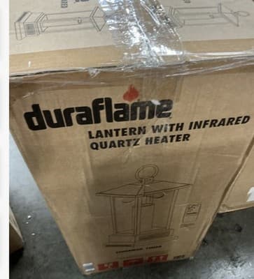 Duraflame Portable Electric Lantern with Infrared Quartz Heater Cinnamon Finish - Thumbnail 2
